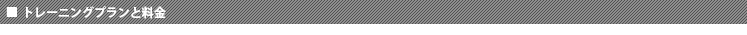 トレーニングプランと料金